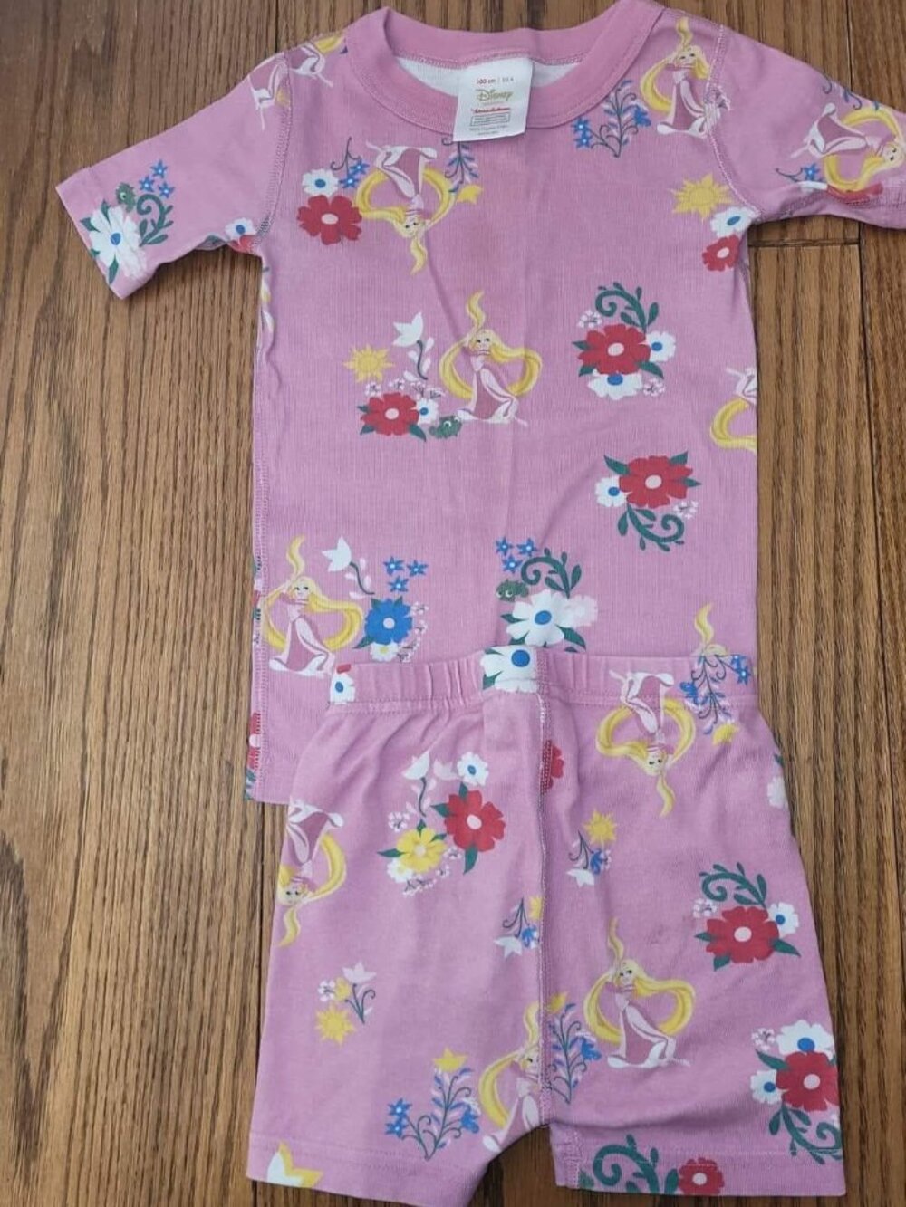 Hanna Andersson Disney Rapunzel SJ / Pjs / Pajamas Size 100 / 4 Girks Summer